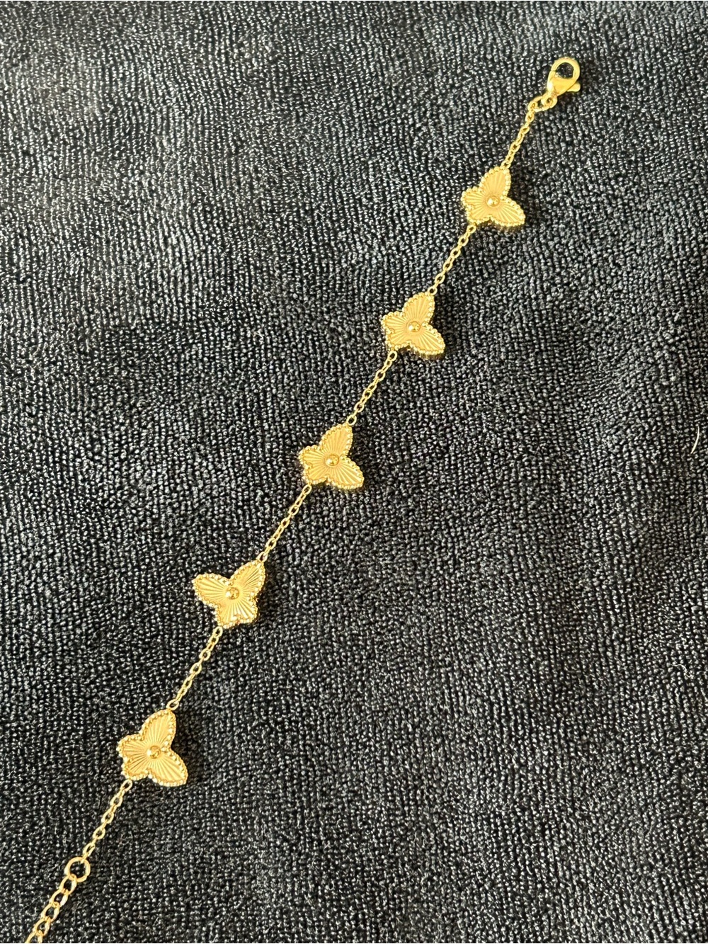 Gold Tone Butterly Adjustable Bracelet